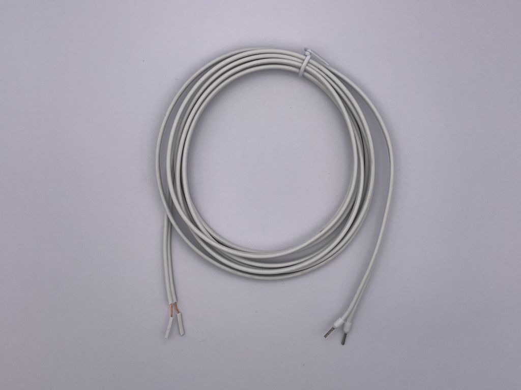 Anschluss-Kabel, Litze 2*0,5 mm², weiss – Bild 2